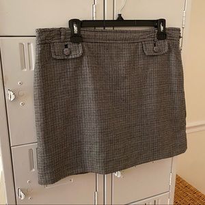 Houndstooth Print Mini Skirt